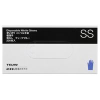【大容量200枚入】 帝人フロンティア 「現場のチカラ」 ニトリル手袋極薄手 粉無 ディープブルー SS 1箱（200枚入） オリジナル