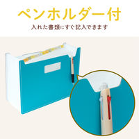 セキセイ パピエリ ドキュメントスタンド A4 13P ブルー FB-2380-10 1冊