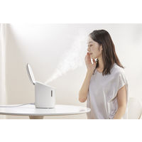 アイリスオーヤマ フェイススチーマー FST-101-W クレンジング 美容家電 保湿 ミラー付き 1台