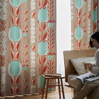 スミノエ DESIGNLIFE カーテン チューリッペン グレー AS-V1366-190125GY １セット(2枚入)（直送品）