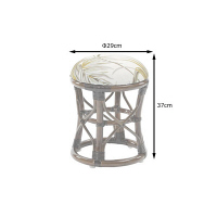 サンフラワーラタン ラタン クッションスツール C406BRC 1脚（直送品）