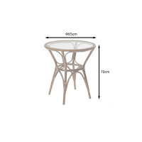 サンフラワーラタン Breezeシリーズ ラタン×ヨーロッパリゾート カフェテーブル T207GY 1台（直送品）