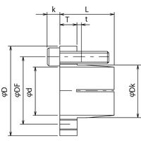 椿本チエイン PXロックプーリ Sタイプ P8M形 PT44P8M60AFーFS4830 1個（直送品）