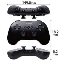エレコム 無線ゲームパッド/12ボタン/連射/高耐久/ブラック JC-U3912TBK（直送品）