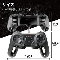 エレコム USBゲームパッド/13ボタン/Xinput/振動/連射/高耐久 JC-U4013SBK
