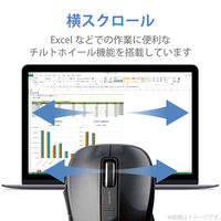 エレコム レーザーマウス／ＭーＬＳ１５ＤＬシリーズ／無線／５ボタン／ブラック M-LS15DLBK 1個