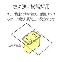 トリプルタップ サイドタップ 電源タップ コンセント 2ピン 3個口 分配 ホワイト T-TR04-2300WH エレコム 1個