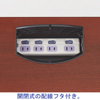 プラス TMユニットテーブル2 エンドテーブル ダークウォルナット 幅1600×奥行550×高さ720mm 1台（取寄品）