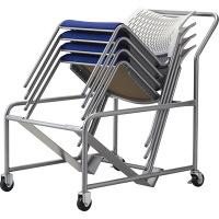 【軒先渡し】サンケイ　ミーティングチェア　キャスター脚タイプ　ダイメトロールシート　座：グリーン（布）　背：ブラック　1セット（4脚入）　（直送品）