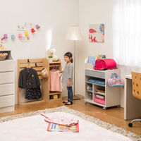 白井産業 ランドキッズ キッズ向けハンガーラック ナチュラル 幅869×奥行293×高さ900mm 1台（直送品）