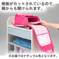 白井産業 ランドキッズ キッズ向けランドセルラック キャスター付 ナチュラル 幅627×奥行393×高さ933mm 1台（直送品）