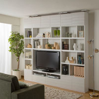 白井産業 リビュアル 壁面収納キャビネット 天井突っ張り ホワイト 幅400×奥行313×高さ2380～2480mm 1台（直送品）