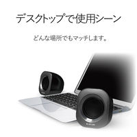 エレコム コンパクトスピーカー/6W/AC電源/ブラック MS-P08ABK 1個