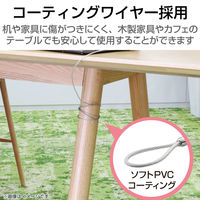 セキュリティワイヤー ワイヤーロック ダイヤル式南京錠 4桁 3×7mmスロット ESL-39 エレコム 1個（直送品）