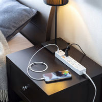 延長コード 電源タップ 2m 2P（ピン） 4個口 シャッター ホワイト TAP-B102UC-2W サンワサプライ 1本