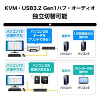 サンワサプライ 4K対応HDMIパソコン自動切替器(2:1) SW-KVM2U3HD 1個（直送品）