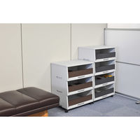 【軒先渡し】RISU（リス） ペーパー分類ボックス 4段 幅562×奥行383×高さ914ｍｍ ブラウン GGYC739 1台（直送品）