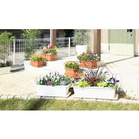 【園芸用品】アップルウェアークイーンプランター 700型 ホワイト 24L 700×300×225mm ガーデニング