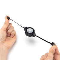 サンワサプライ 自動巻取りLANケーブル(カテゴリ5e) KB-MK15BKN 1個（直送品）