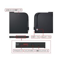 ポータブルBDドライブ バッファロー USB3.2（Gen1）対応 再生/書込ソフト添付 BRXL-PT6U3-BKE 5台（直送品）