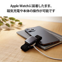 Apple Watch バンド ファブリック 面ファスナー式 ブラック AW-41BDFBBK エレコム 1個（直送品）