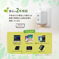 オウルテック PD30W & PD18W対応 2ポートUSB AC充電器ブラック OWL-APD48C2-BK 1個（直送品）