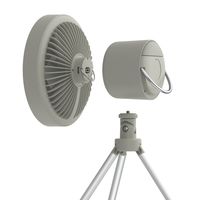 YAMAZEN 13cm 卓上扇風機 USB充電式 LEDライト付 最大18時間使用 YDS-A13(SG) 1台