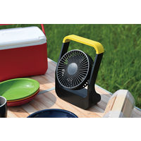 TOPLAND 12cm コンパクトファン ホーム＆アウトドア 3電源対応 乾電池50時間使用 SF-DF38 BK 1台