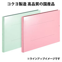 コクヨ アスクル 共同企画 背幅伸縮ファイル PPラミネートA4ヨコ ピンク 50冊 オリジナル