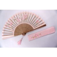 ひしだ ST-32 額透彫扇 ハナミズキ ピンク7寸 1本（直送品）