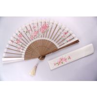 ひしだ ST-31 額透彫扇 ハナミズキ 白 7寸 1本（直送品）