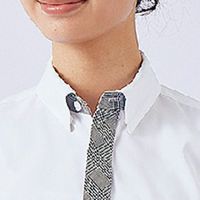 住商モンブランシャツ　兼用　長袖　白／グレーSS004-01  L1着（直送品）