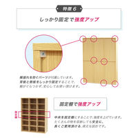 ネットフォース シューズラック 靴箱 3列6段 18人用 ブラウン NF-SR0912-18-AW 1台（直送品）