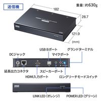 サンワサプライ KVMエクステンダー(HDMI・USB用) VGA-EXKVMHU2 1個（直送品）