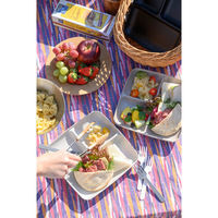 アイトー #0266034 抗菌ランチプレート クリーム 1枚（直送品）