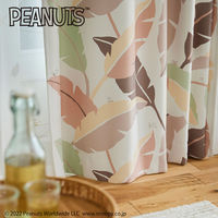 スミノエ PEANUTS セミオーダー カーテン ワイルドリーフ 2200×2300mm ピンク １セット(2枚入)（直送品）