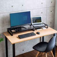 サンワサプライ 机上液晶モニタスタンド(D300mm・ブラック) MR-LC304BKN 1個（直送品）