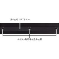 デザインフィル アルミ定規 15cm ノンスリップ 黒 42277006 1本