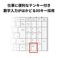 キーボード ワイヤレス 無線 パンタグラフ 薄型 静音 コンパクト 106キー ホワイト BSKBW330WH 1個 バッファロー（直送品）