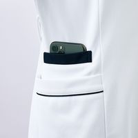 住商モンブラン ナースジャケット 半袖 白/ネイビー 6L MN500-0183 1枚　白衣（直送品）