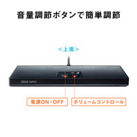 サンワサプライ USBサウンドバースピーカー MM-SPU17BKN 1個（直送品）