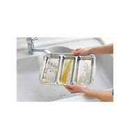 ヨシカワ 下ごしらえに便利なステンレス3連バット深型 1216007 1個（直送品）