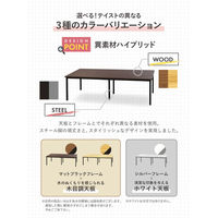 ネットフォース GOOLOO フリーアドレスデスク 幅2400×奥行1200mm NF-GFA-2412-AW-BKWN 1台（直送品）