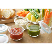 ヨシカワ 3点ロック式ガラス保存容器ミニ丸型3PCS 4209348 1個