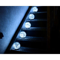 YAMAZEN LEDガーデンソーラーライト　15cmタイプ　ガラス×ステンレス ホワイト色 WLL-1030-2(WH)*2（直送品）