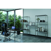 【軒先渡し】エレクター　ベーシックシリーズ　ワイヤーシェルフ　幅450×奥行350mm クローム B1418C1 1枚（直送品）