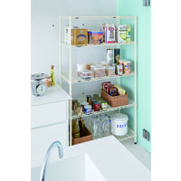 【軒先渡し】エレクター　ベーシックシリーズ　ワイヤーシェルフ　幅750×奥行600mm ホワイト B2430W1 1枚（直送品）