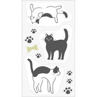 クリップステッカー ネコ柄 82629006 1セット（3個） デザインフィル（直送品）