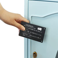 【軒先渡し】ヤマソロ ラグラス 宅配ボックス付きポスト 幅450×奥行365×高さ1100mm ブルー 73-746 1台（直送品）