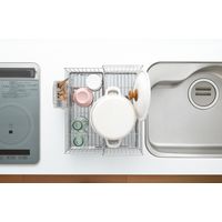 ヨシカワ オールステンレス 広げて使える水切り 水切りラック 4306034 1台